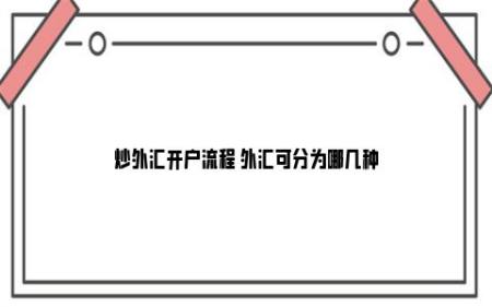 炒外汇开户流程(炒外汇的开户条件有哪些)